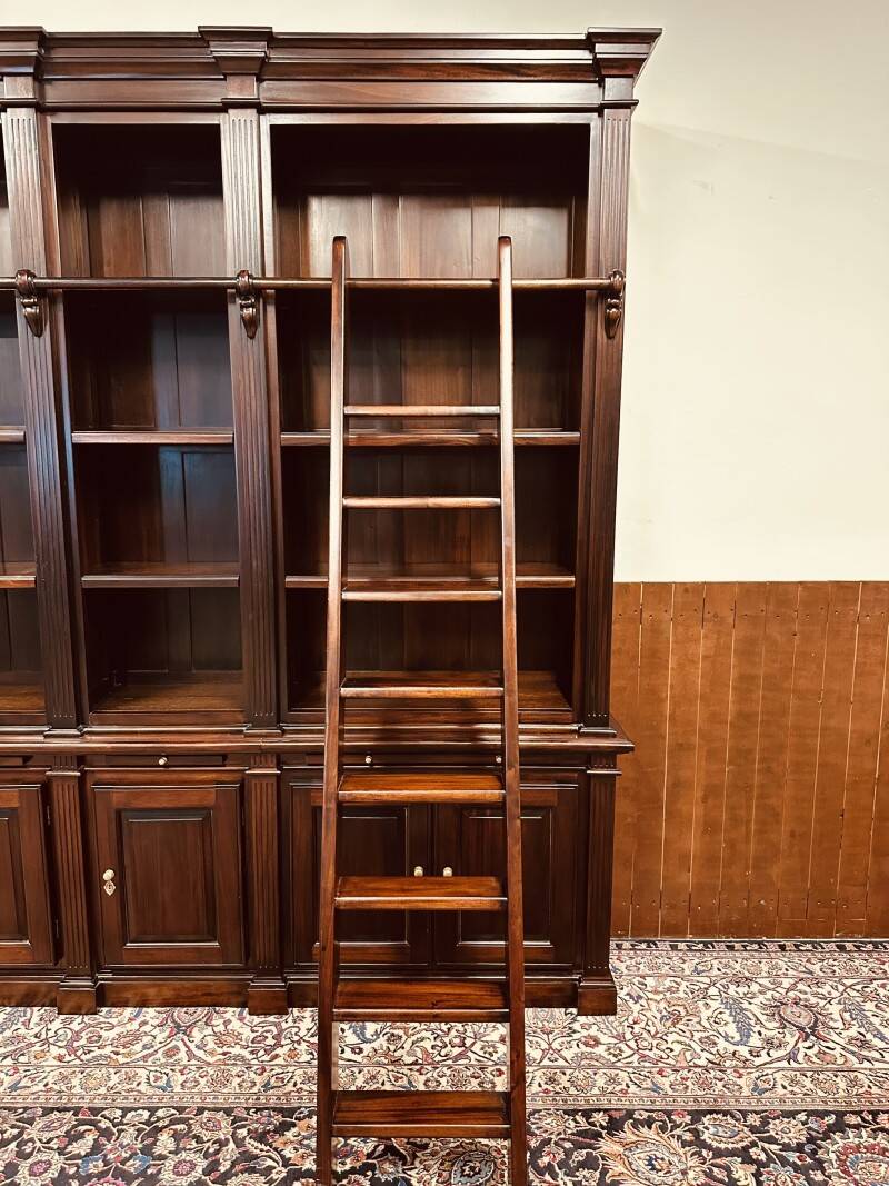 Classic English Mahogany Library Bookcase
