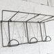 Black steel coat rack and scoubidou wire 1960