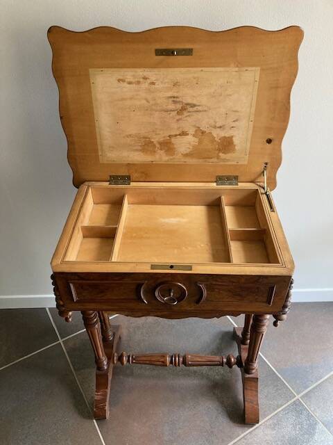 Louis Philippe period workbench, mid-19th century, mahogany wood