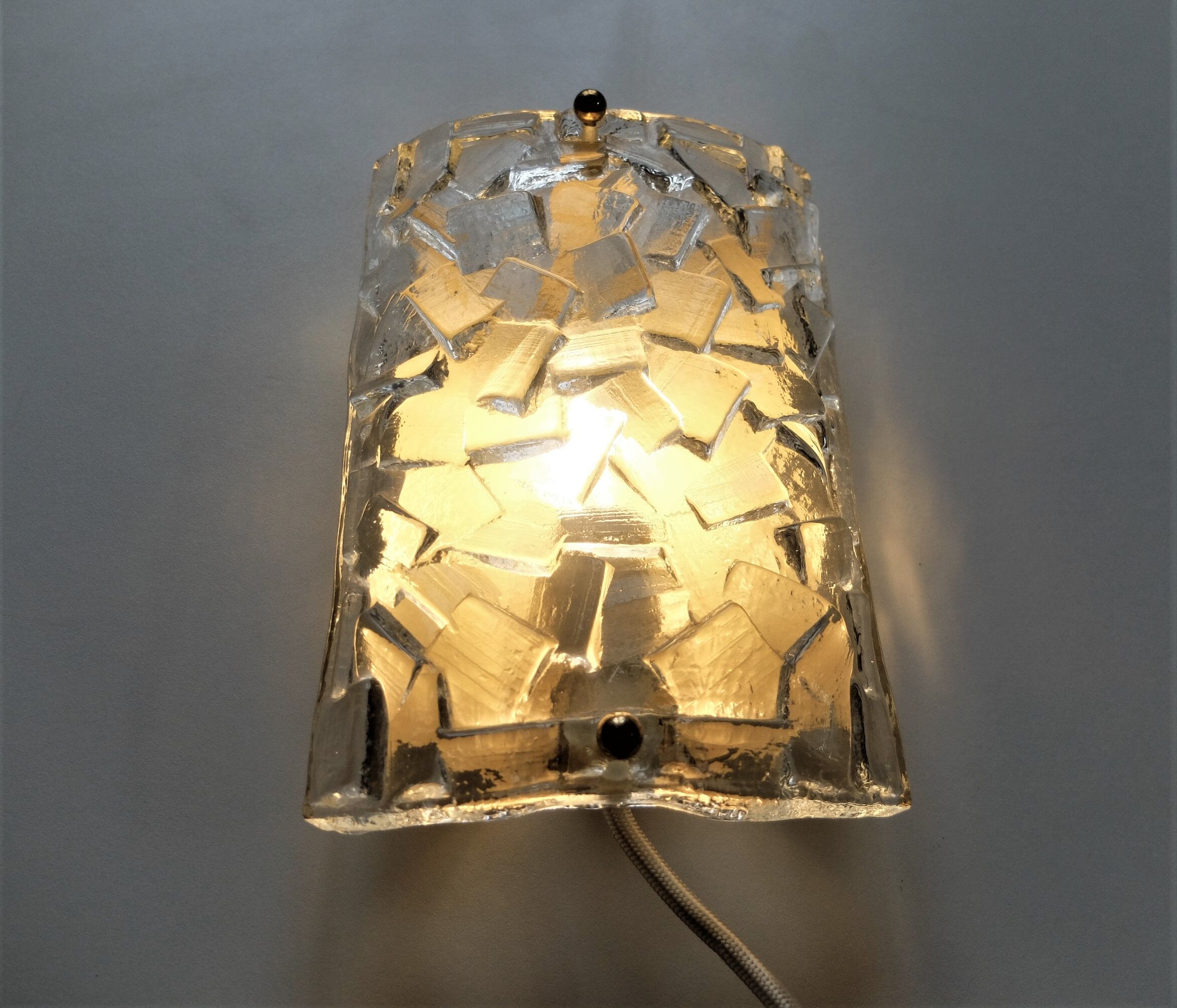 Pair of Scandinavian glass wall lamps, Vitrika, circa 1960