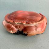 Terrine crab vintage earthenware signed Michel Caugant