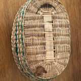 Old woven wicker basket