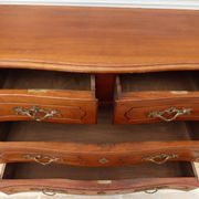 Antique style chest of drawers in stained and molded beech with 4 drawers - Very good condition