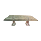 Glass and plexiglass coffee table signed