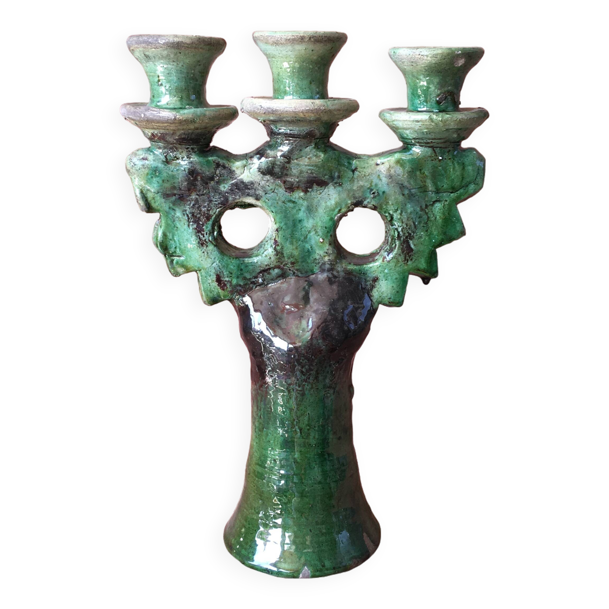 Tamegroute pottery candle holder