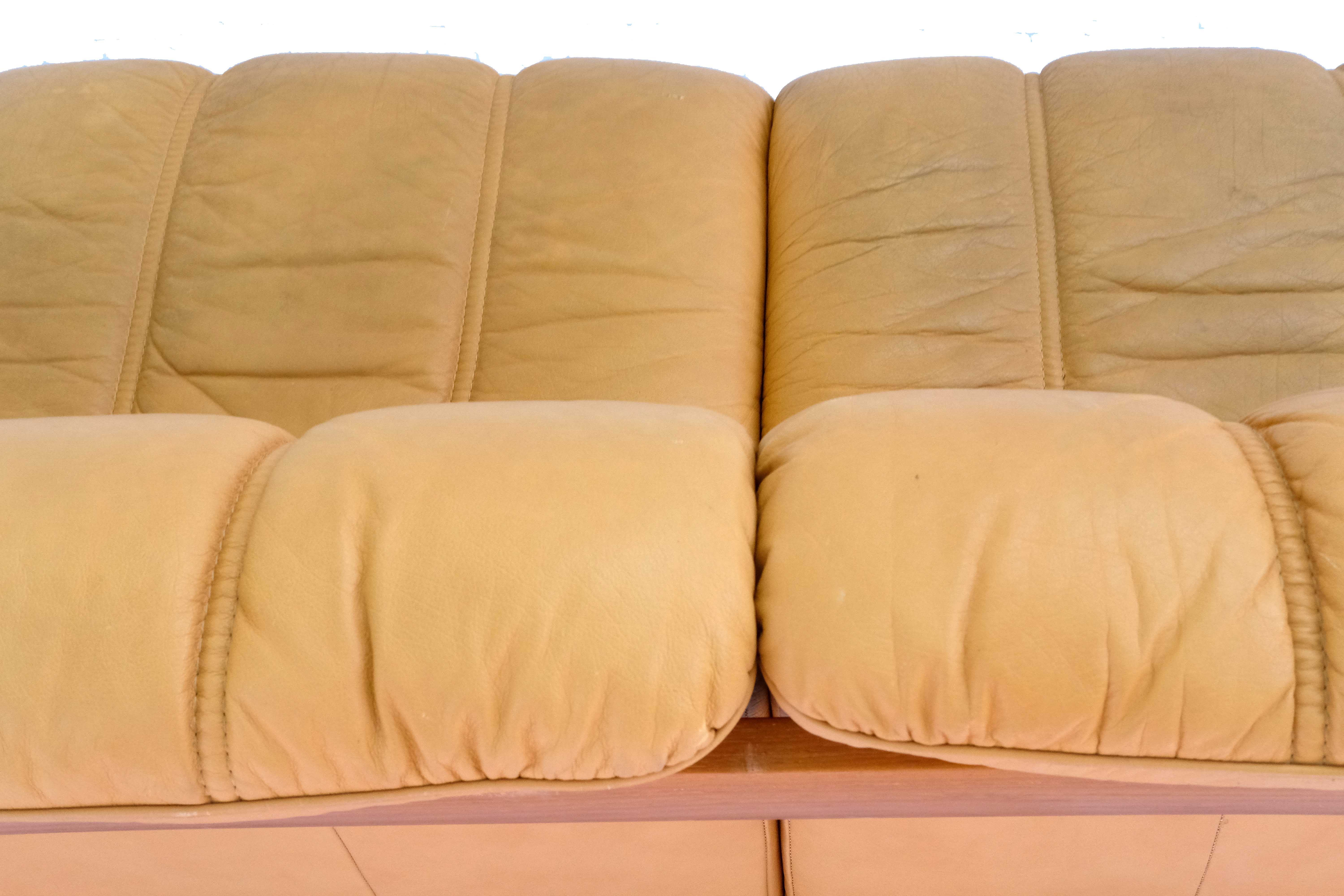 Norwegian modern ekornes teak & leather 3 seater sofa, model montana, 1970’s