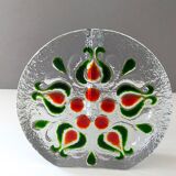 Mid Century Walther Glass Solifleur Vase, Op Art 60's