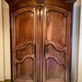 Armoire Dauphinoise ép Louis XV en noyer, Vaisselier rangement H:2.20m