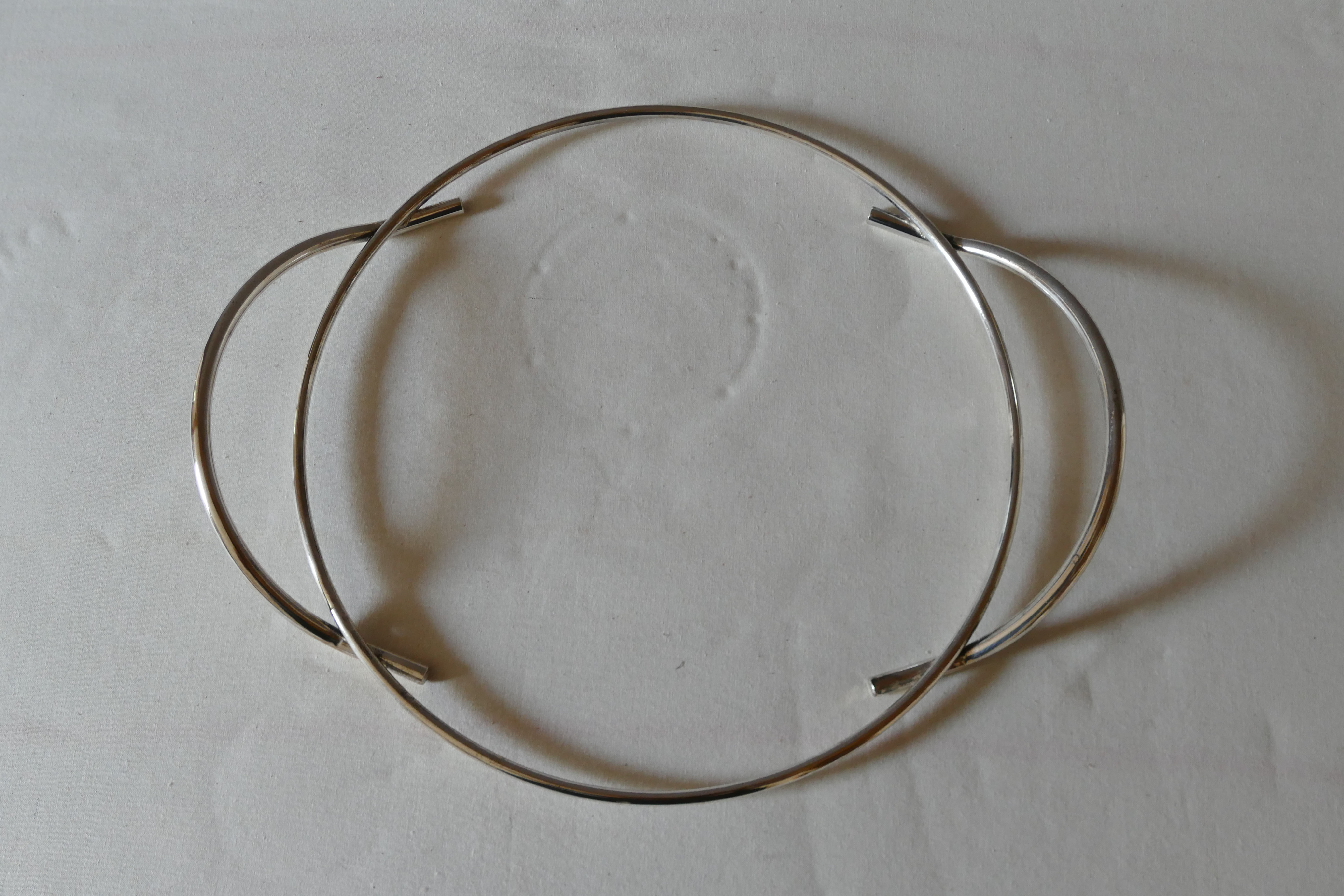 Oval cheese platter in marble and silver