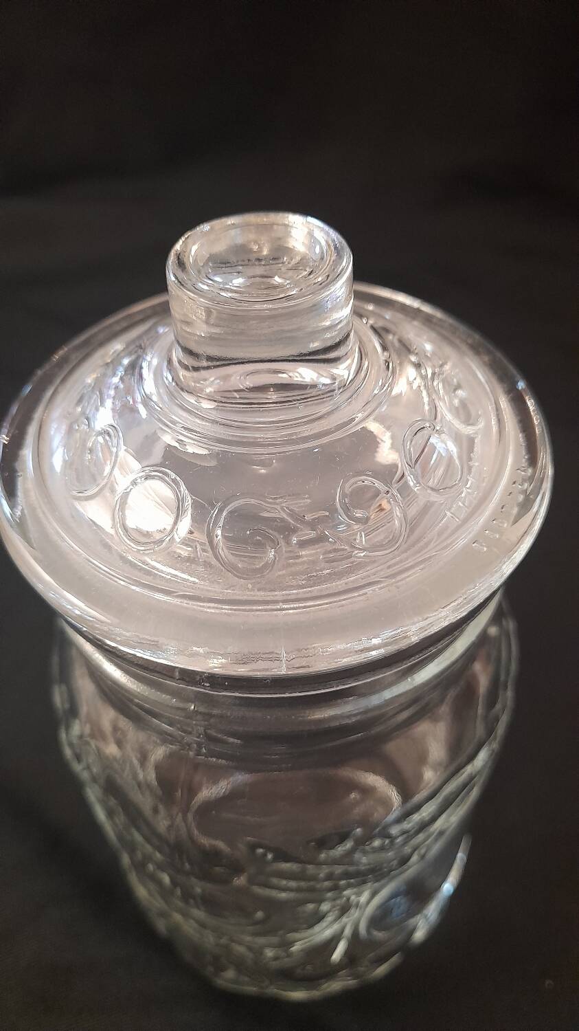 Transparent Italian glass jar with airtight fidenza cap