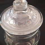 Transparent Italian glass jar with airtight fidenza cap