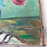 Oil painting on canvas flowers