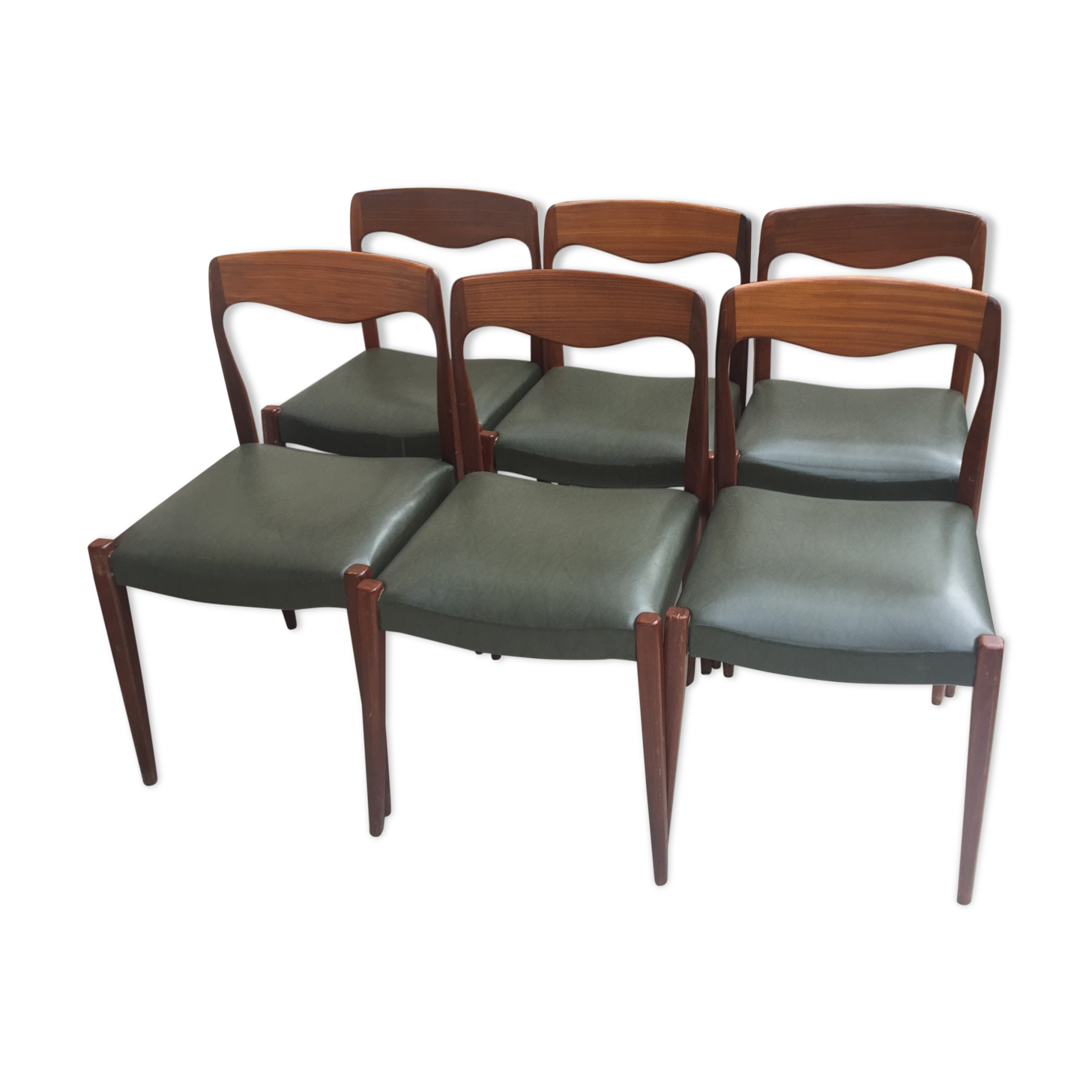 Suite of six Scandinavian chairs