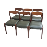 Suite of six Scandinavian chairs