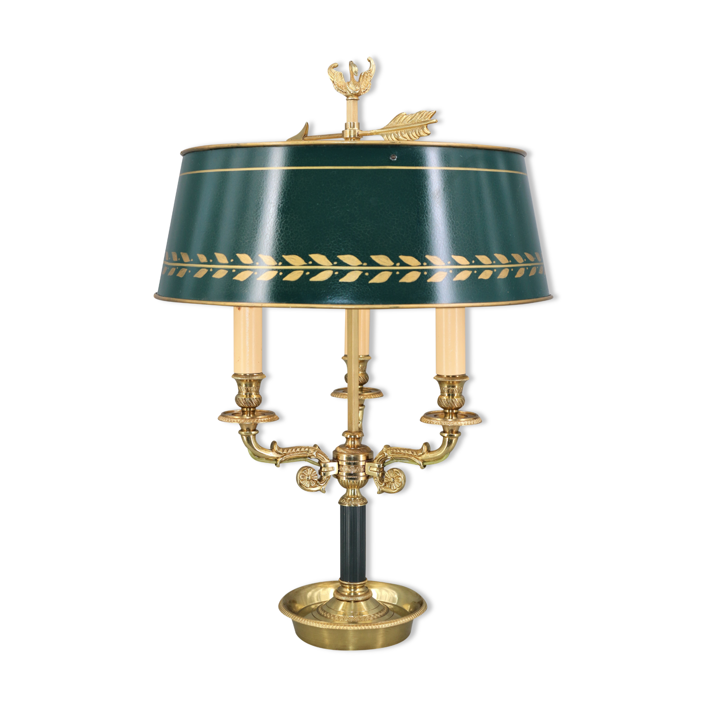 Solid bronze hot water bottle lamp empire style "Lucien Gau"