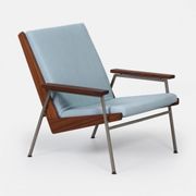 Vintage armchair model 2520 by Gelderland, blue upholstery, 1960s