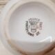 Trio de bols en porcelaine blanc et or
