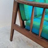 Vintage Scandinavian 2-seater sofa bench - 1950s
