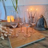 Vintage pink champagne flute Luminarc