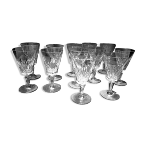 Suite de 12 verres a - cristal baccarat