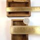 Small drawer unit, vintage wooden watchmaker's chest.