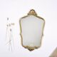 Authentic old resin mirror, gilded by hand
