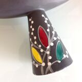 Chandelier in anthracite cermal style Scandinavian / vintage 50-60s