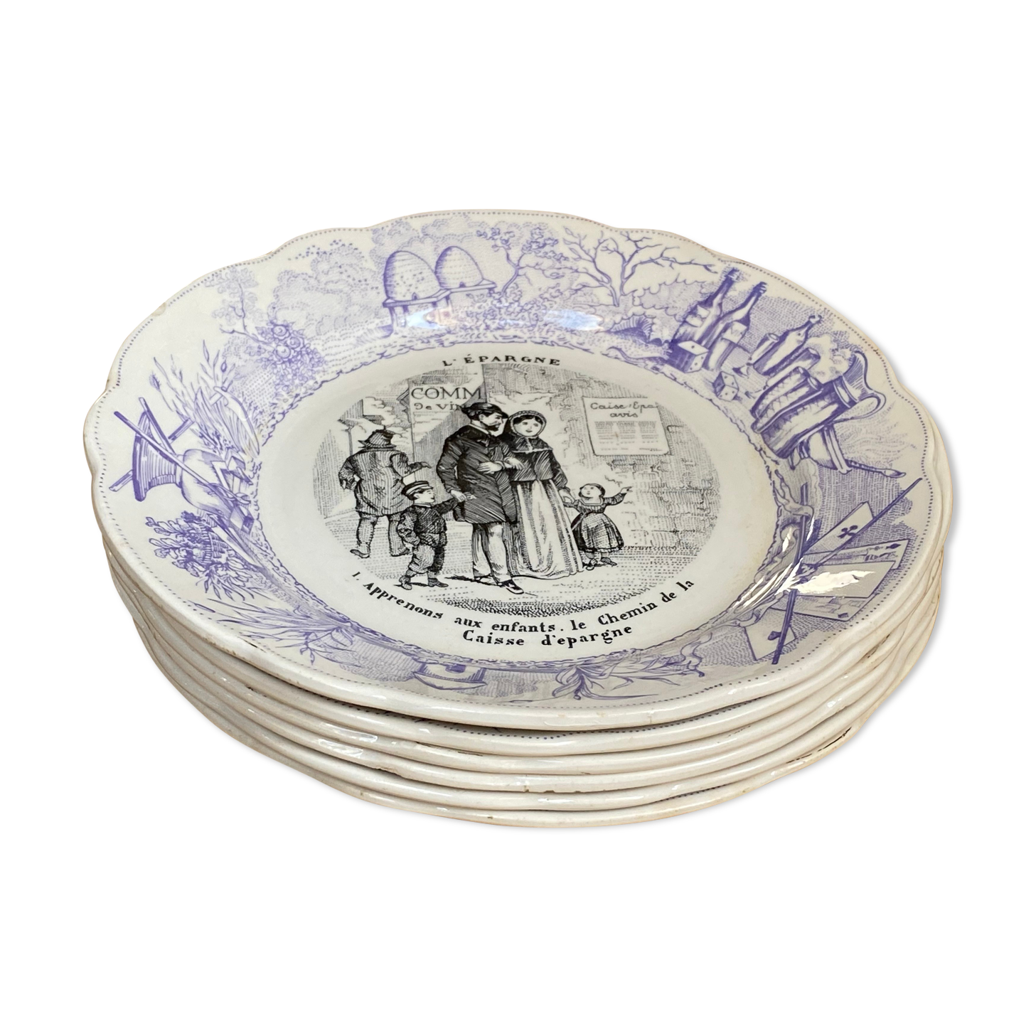 6 talking plates saving Sarreguemines