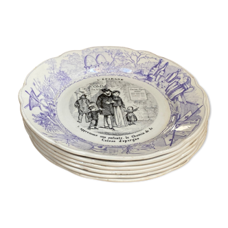 6 talking plates saving Sarreguemines