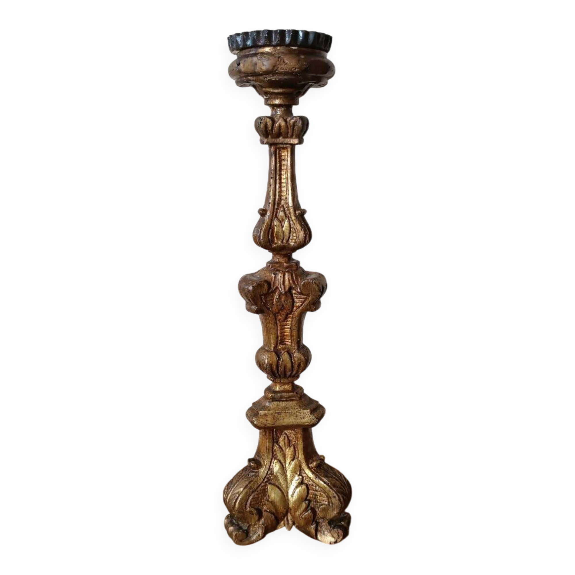 Antique gilded wooden candelabrum Louis XIV - 18th century