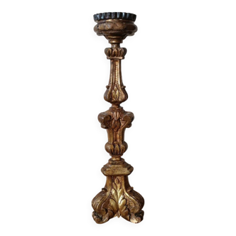 Antique gilded wooden candelabrum Louis XIV - 18th century