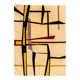 Handwoven wool tapestry with colourful geometric design. 2026.