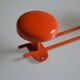 Vintage 70s orange lacquered metal 4-hook wall coat rack