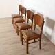 Set of 4 wood and vinyl bistro chairs 1930
