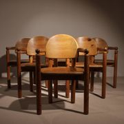 6 fauteuils par Rainer Daumiller en bois de pin, Danemark années 1980