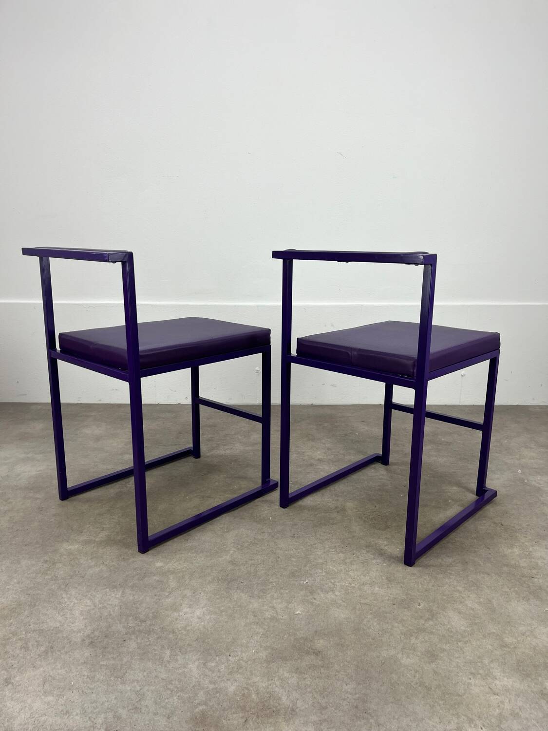 2 postmodern design chairs, 80s
