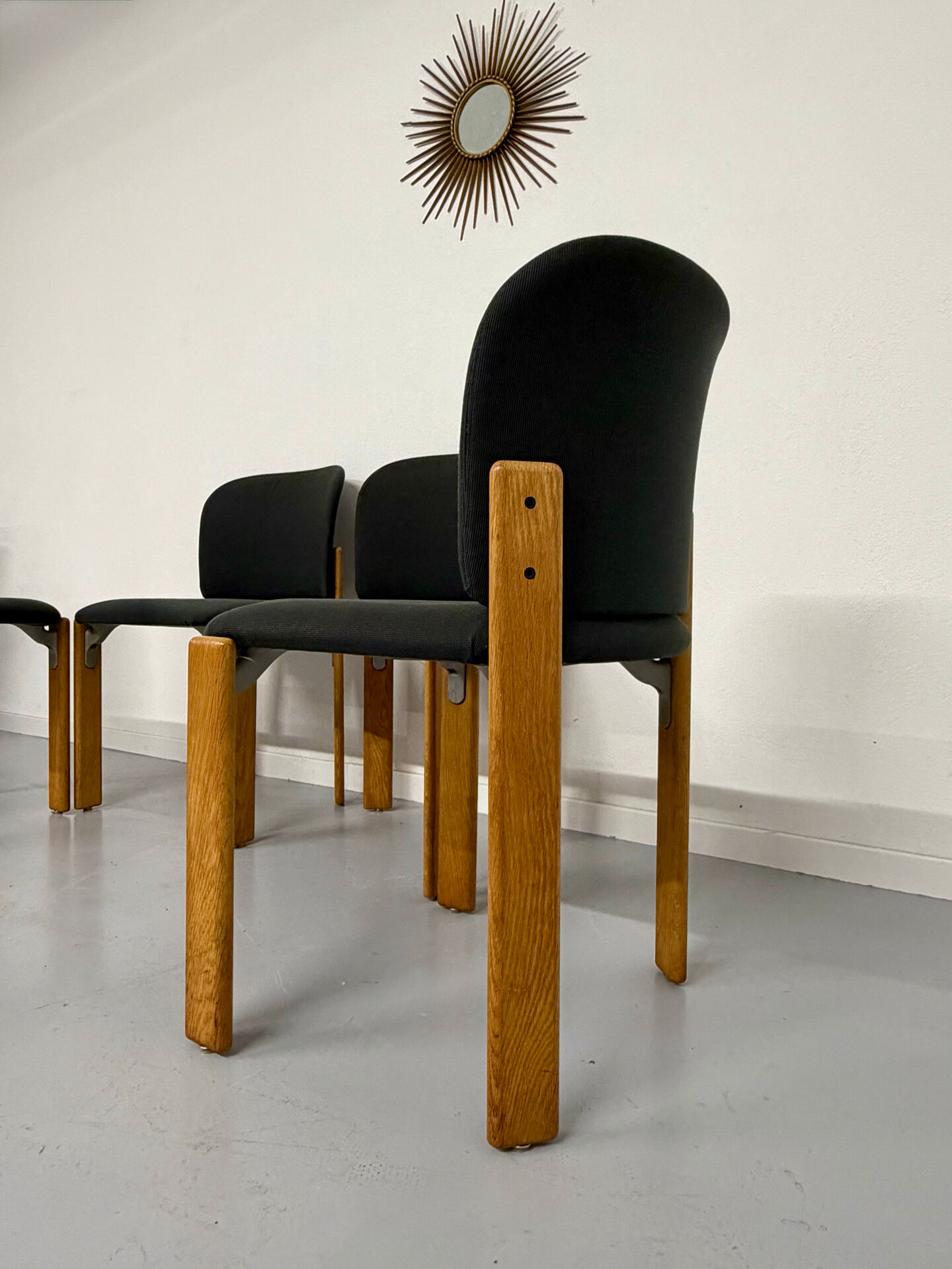 4 vintage Bruno Rey design chairs for Dieticker from the 1970s.