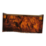 Tortoiseshell and brass lucite magazine rack