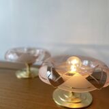 Vintage glass globe table lamp