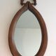 Brutalist mirror in oval shape 1950 - 30,5x59,5cm