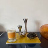 Designer cast iron candle holder