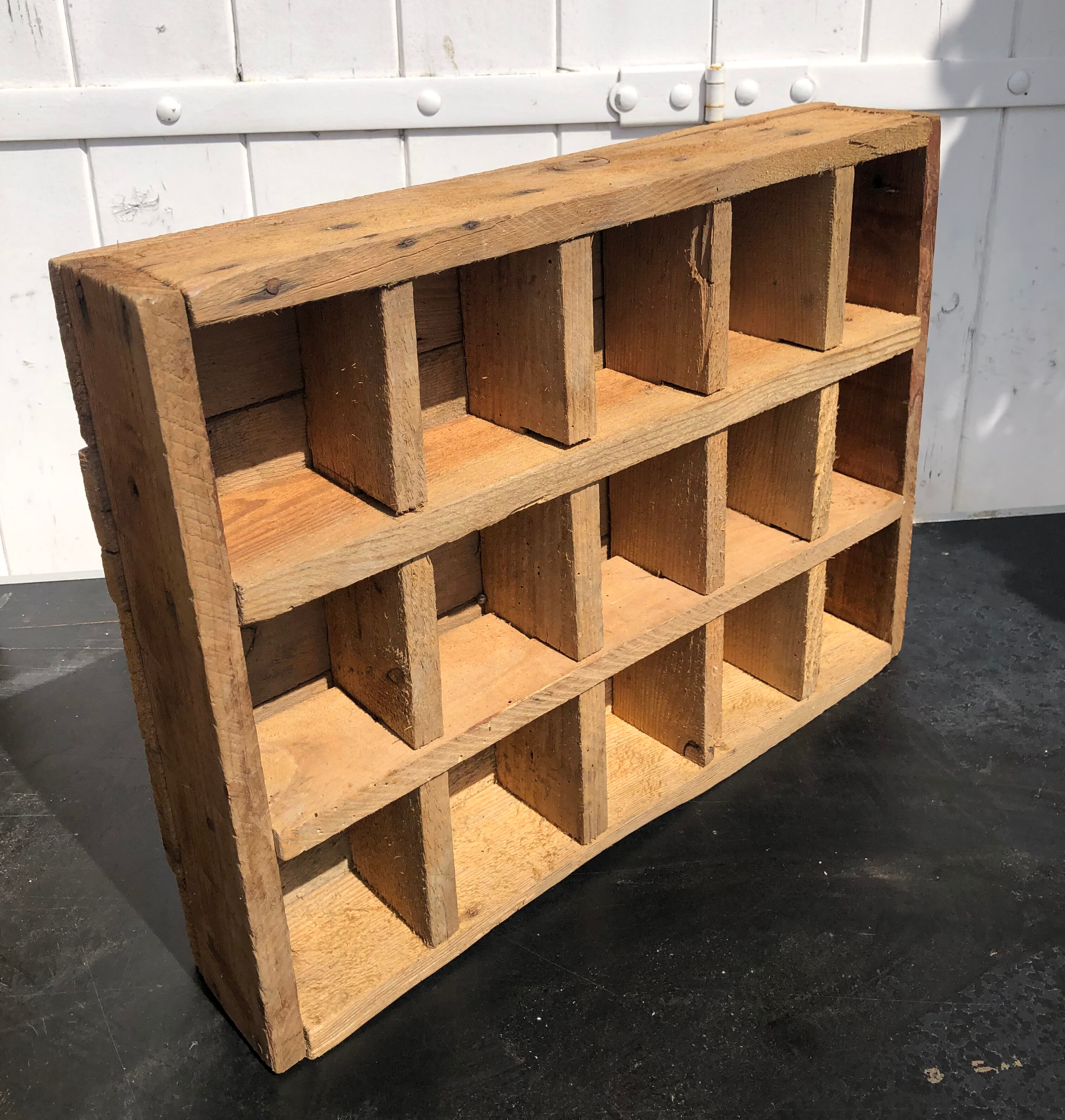 Old wood workshop locker