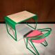 Bureau et sa chaise vintage vers 1980