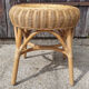 Peestal table, coffee table, bamboo and rattan, vintage, 60s