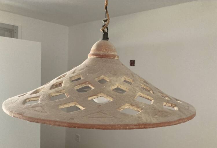 Terracotta light fixture