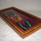 3 butterflies naturalized Madagascar under frame wood & glass