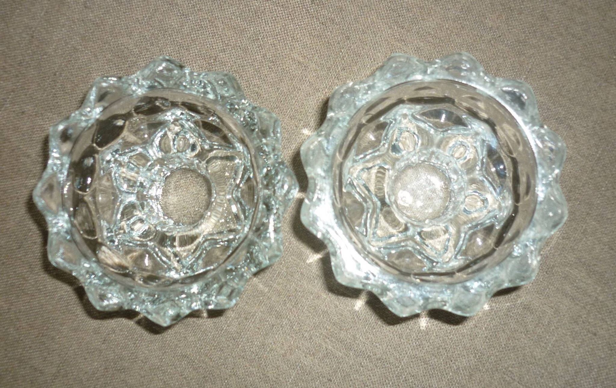 Paire de 2 bougeoirs en cristal