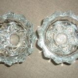 Pair of 2 crystal candlesticks