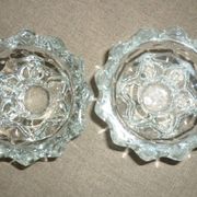 Paire de 2 bougeoirs en cristal