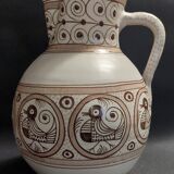 Vintage Talavera ceramic pitcher vase jug 20th century